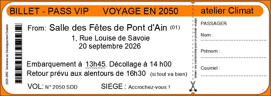 Atelier voyage 2050 à Pont d'Ain