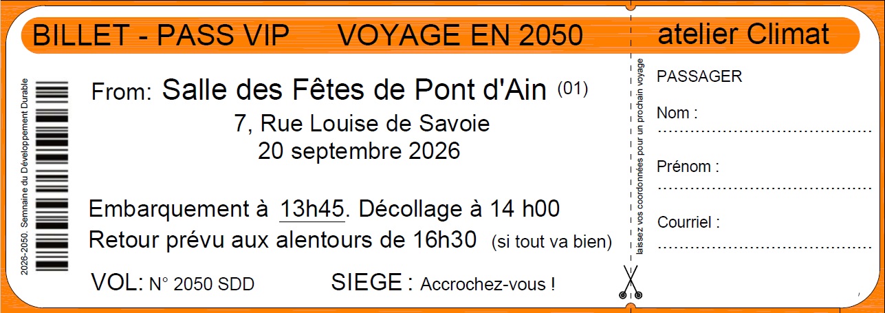 Atelier voyage 2050 à Pont d'Ain